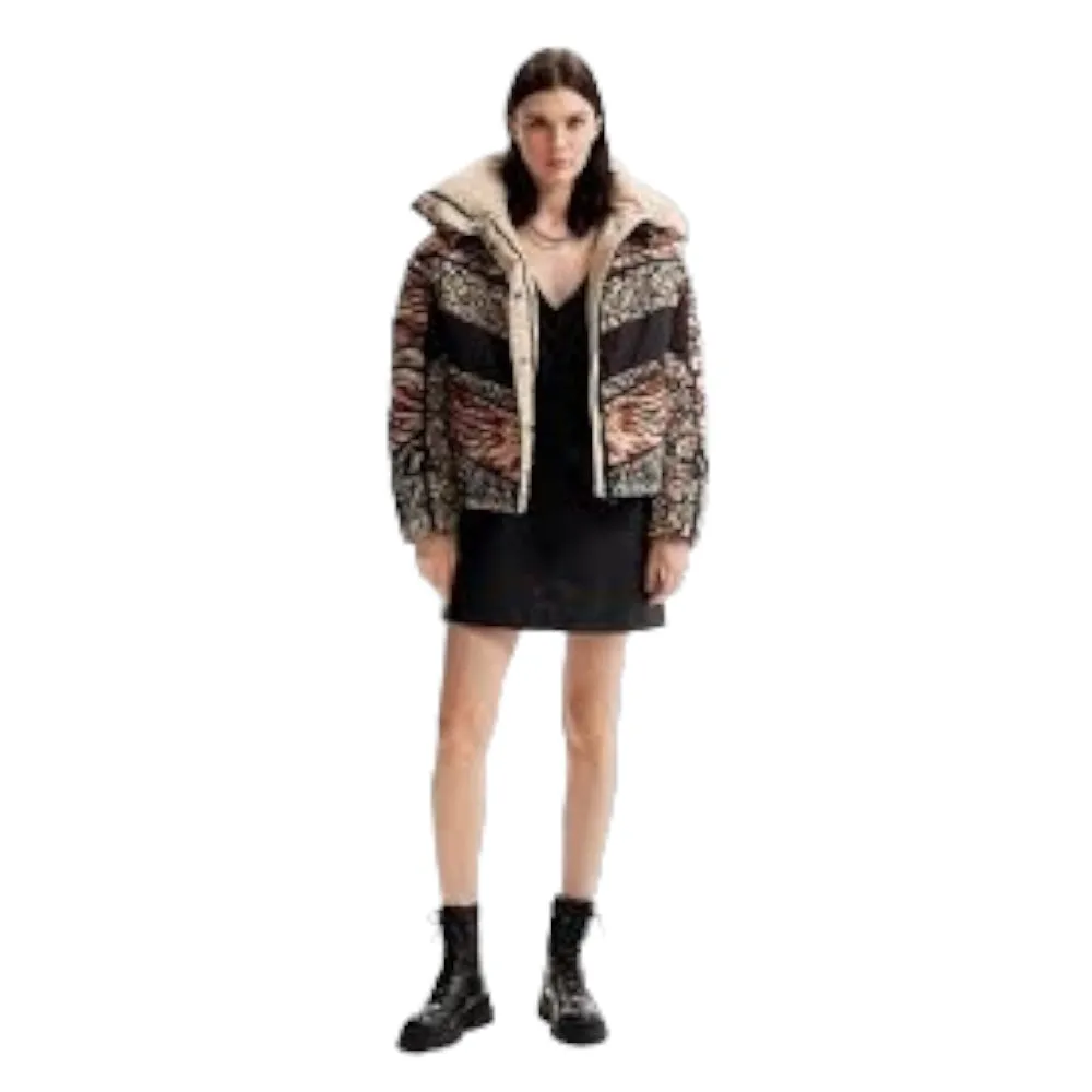 Piumino donna Coat Desigual 23WWEW90 1008 crudo beige