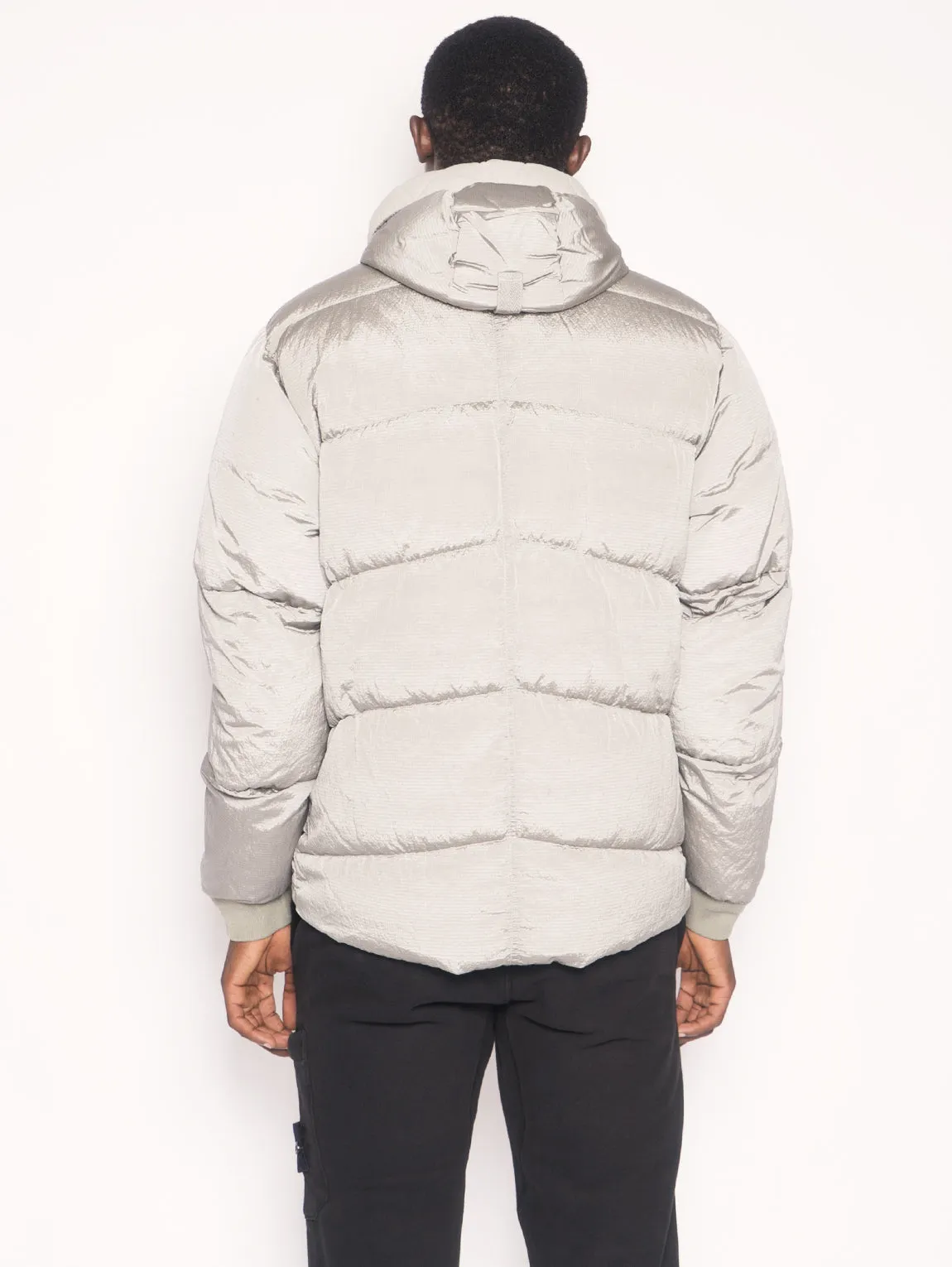 Piumino in Nylon effetto metallico 40532 Grigio