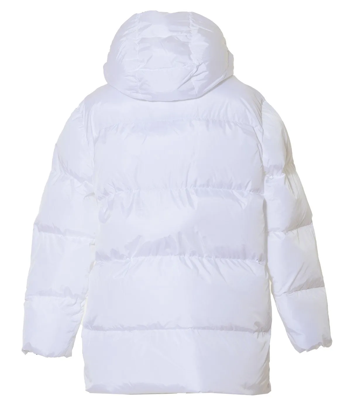 Piumino lungo trapuntato bianco con stampa logo Ceresio 9 Dsquared2 Junior