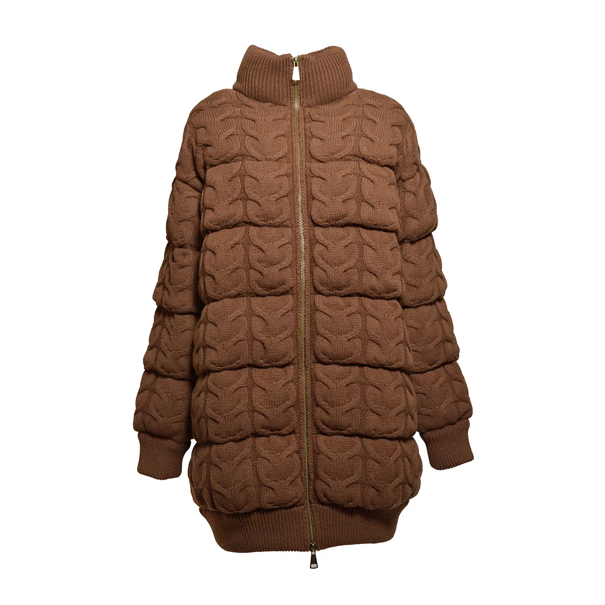 Piumino Ovatta in lana e cashmere cammello Max Mara