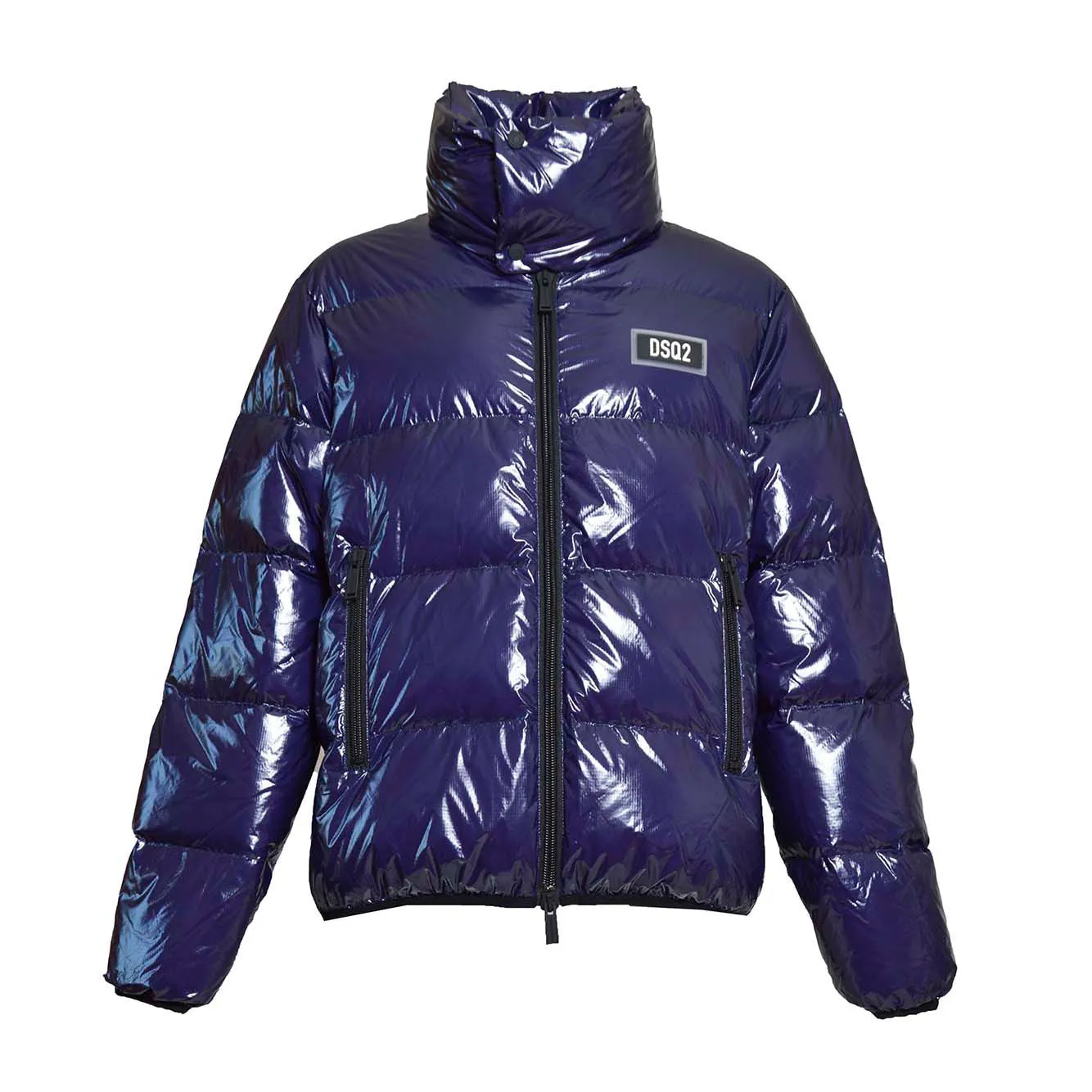 Piumino Ultra Light in nylon lucido blu Dsquared2