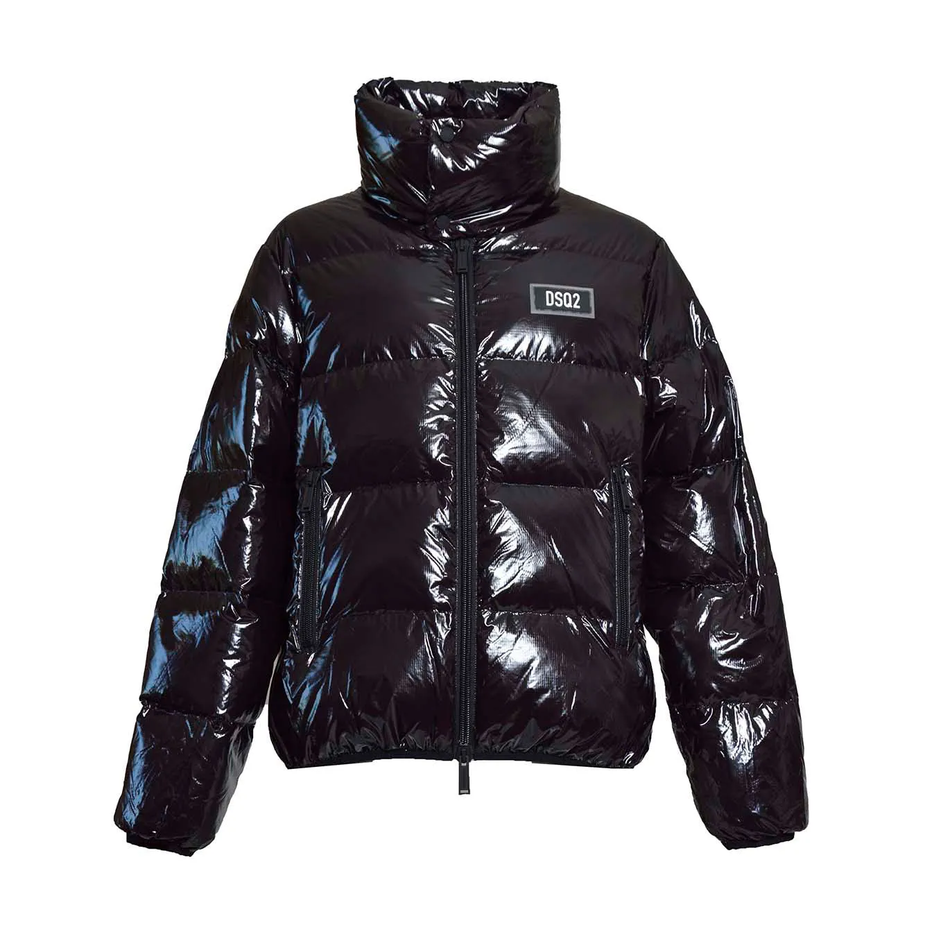 Piumino Ultra Light in nylon lucido nero Dsquared2