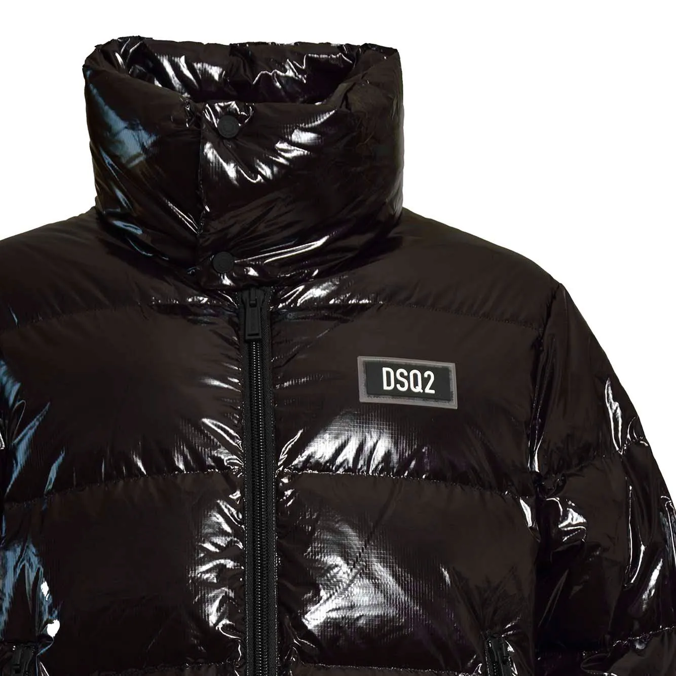 Piumino Ultra Light in nylon lucido nero Dsquared2