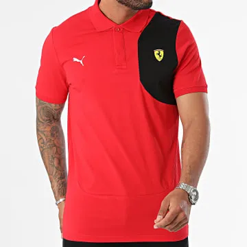 Polo a maniche corte Ferrari Fanwear Classic 701223470 Rosso Nero
