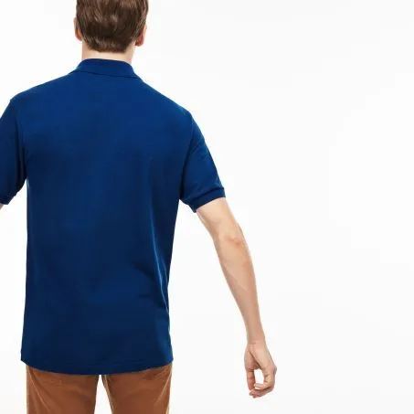 POLO CLASSICA AZZURRA IN PETIT PIQUE' DI COTONE