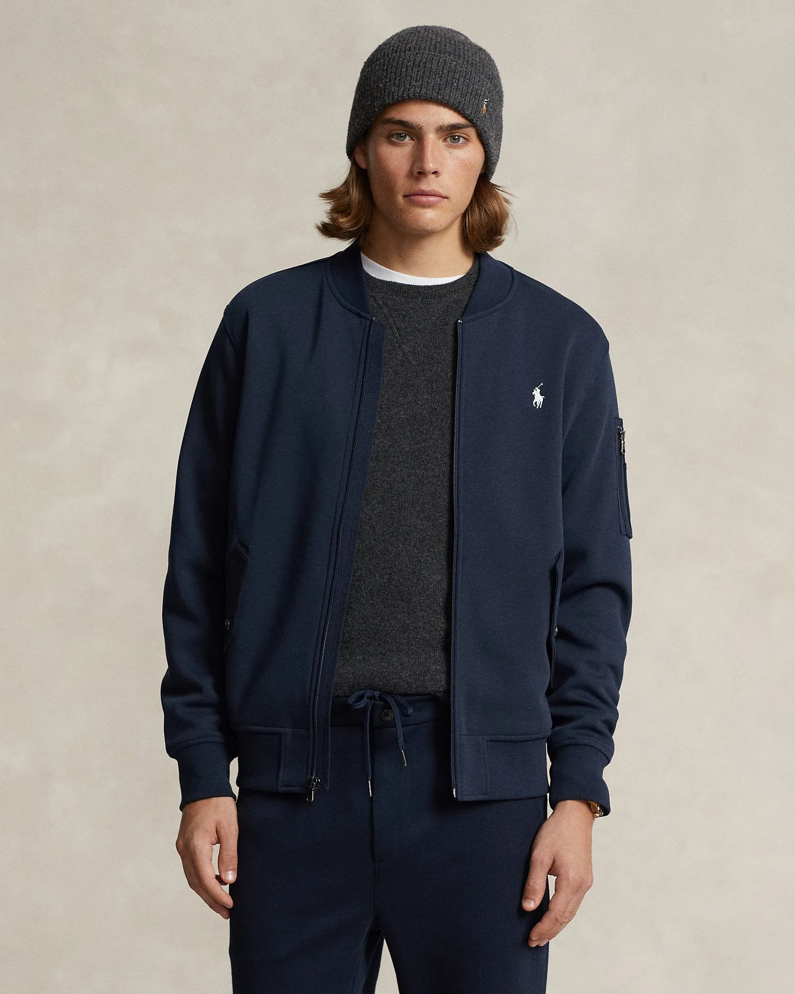 POLO RALPH LAUREN Bomber a maglia doppia