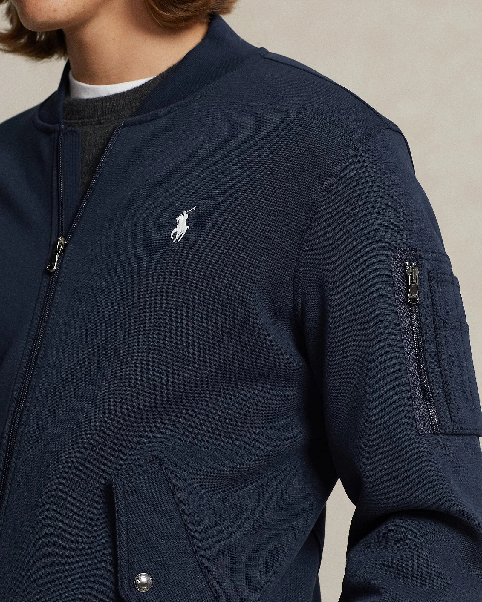 POLO RALPH LAUREN Bomber a maglia doppia