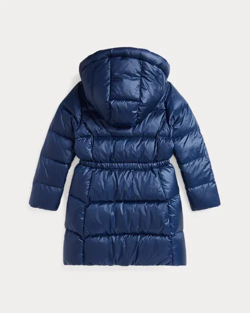 Polo Ralph Lauren piumino lungo blu royal sfiancato