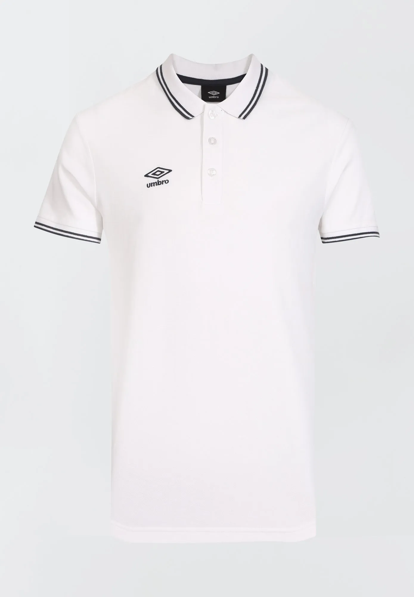 Polo 'Umbro' in piqué di cotone - BIANCO