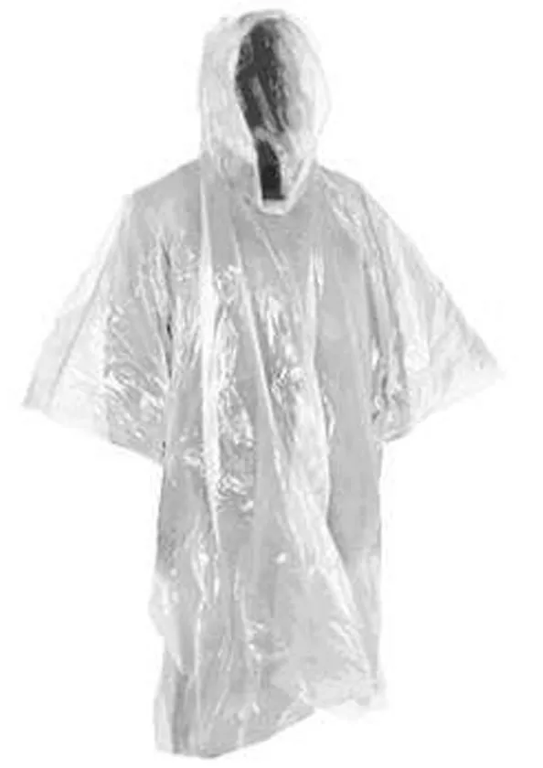 Poncho mantella impermeabile PVC emergency trasparente