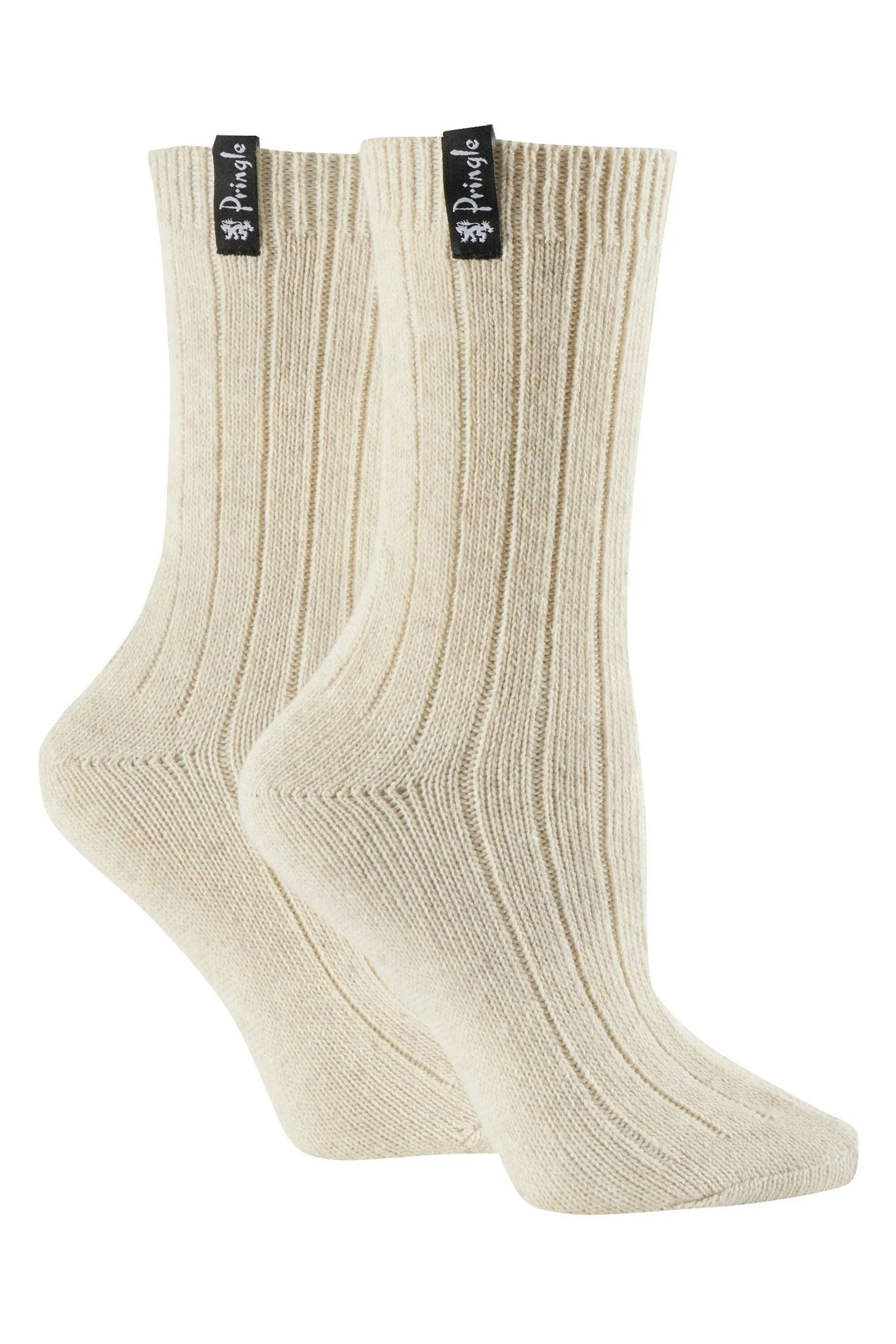 Pringle Classic Rib Recycled Wool Boot Socks 2 Confezione    