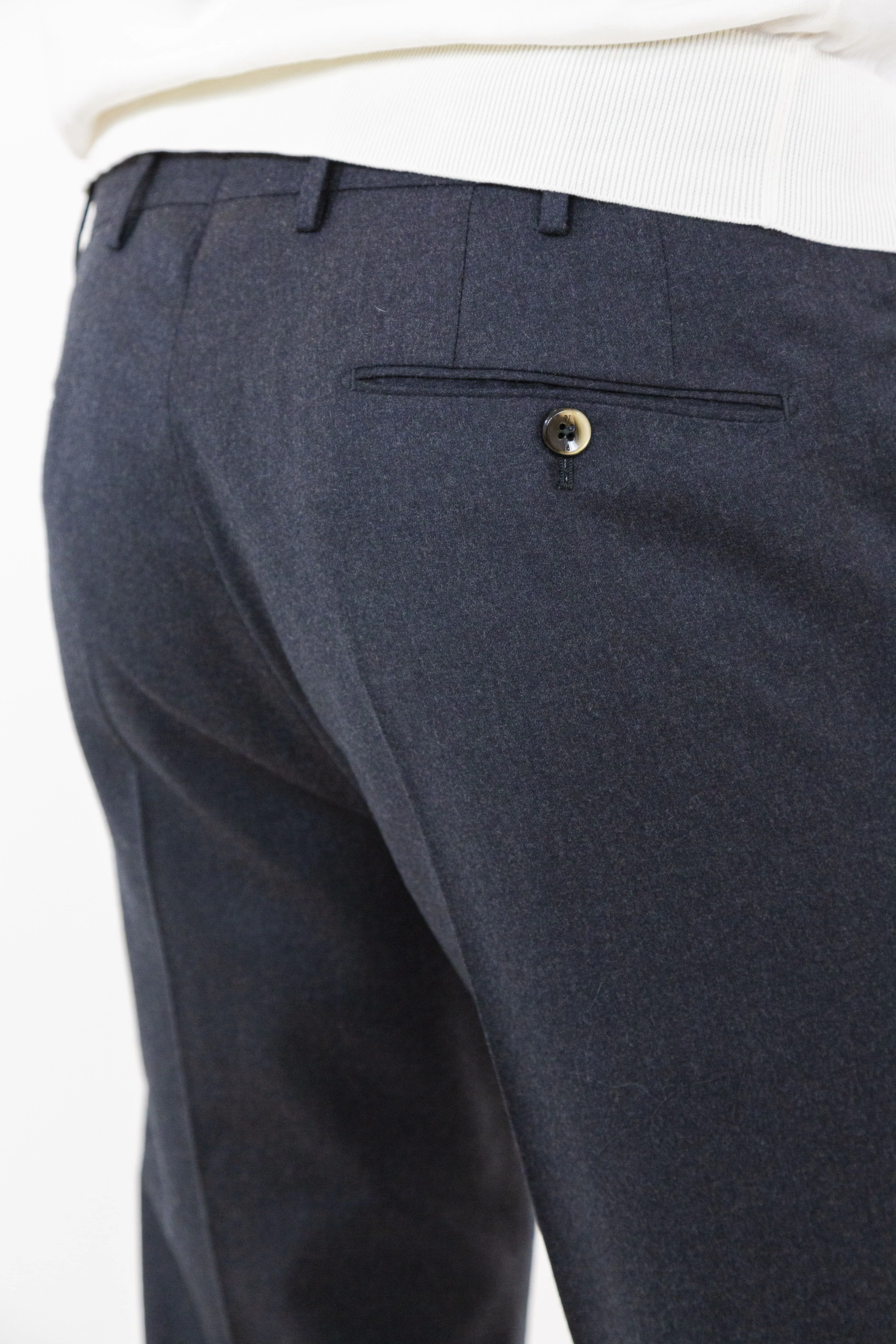PT Pantaloni Flanella Lana Grigio Scuro