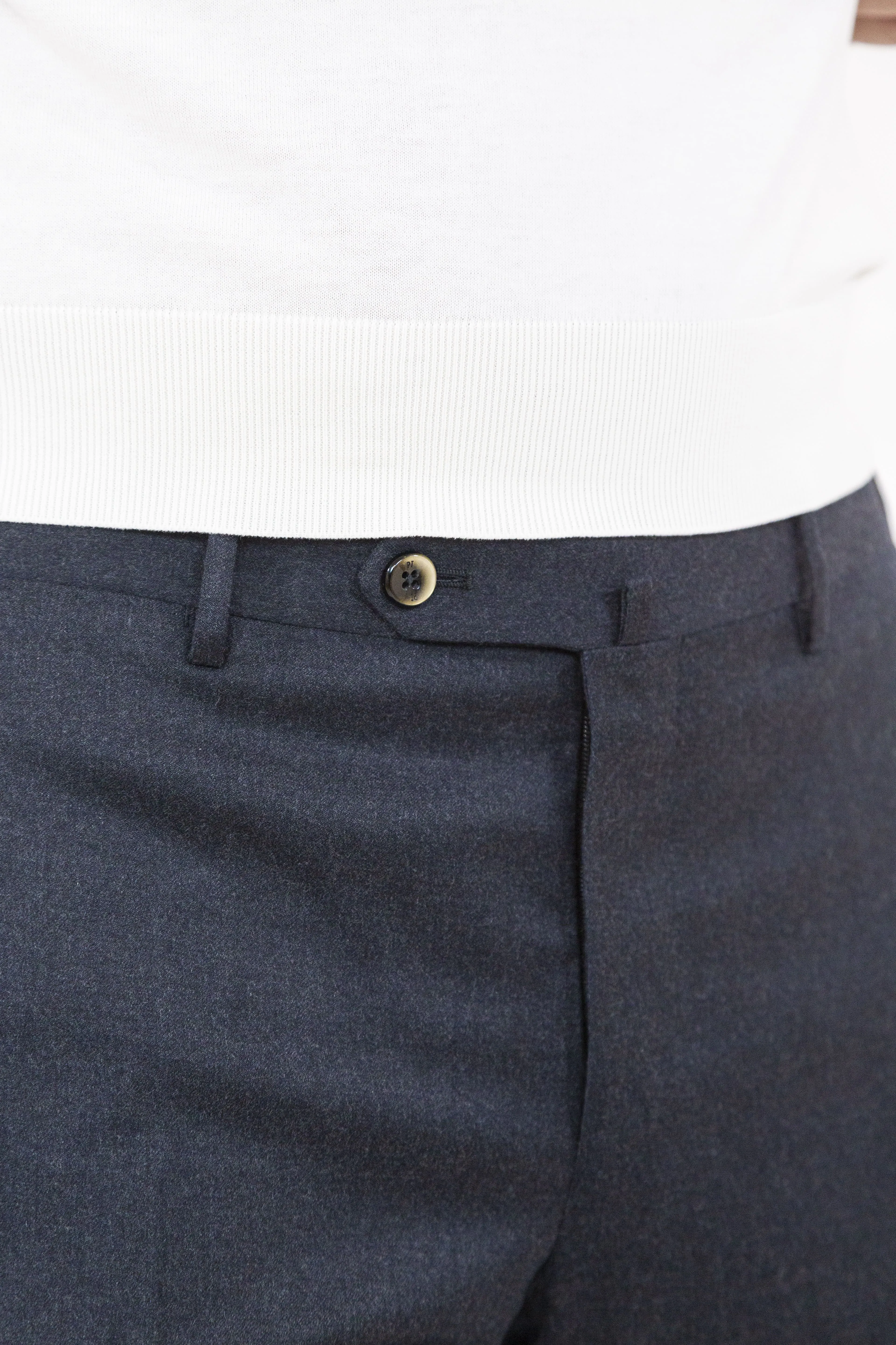 PT Pantaloni Flanella Lana Grigio Scuro