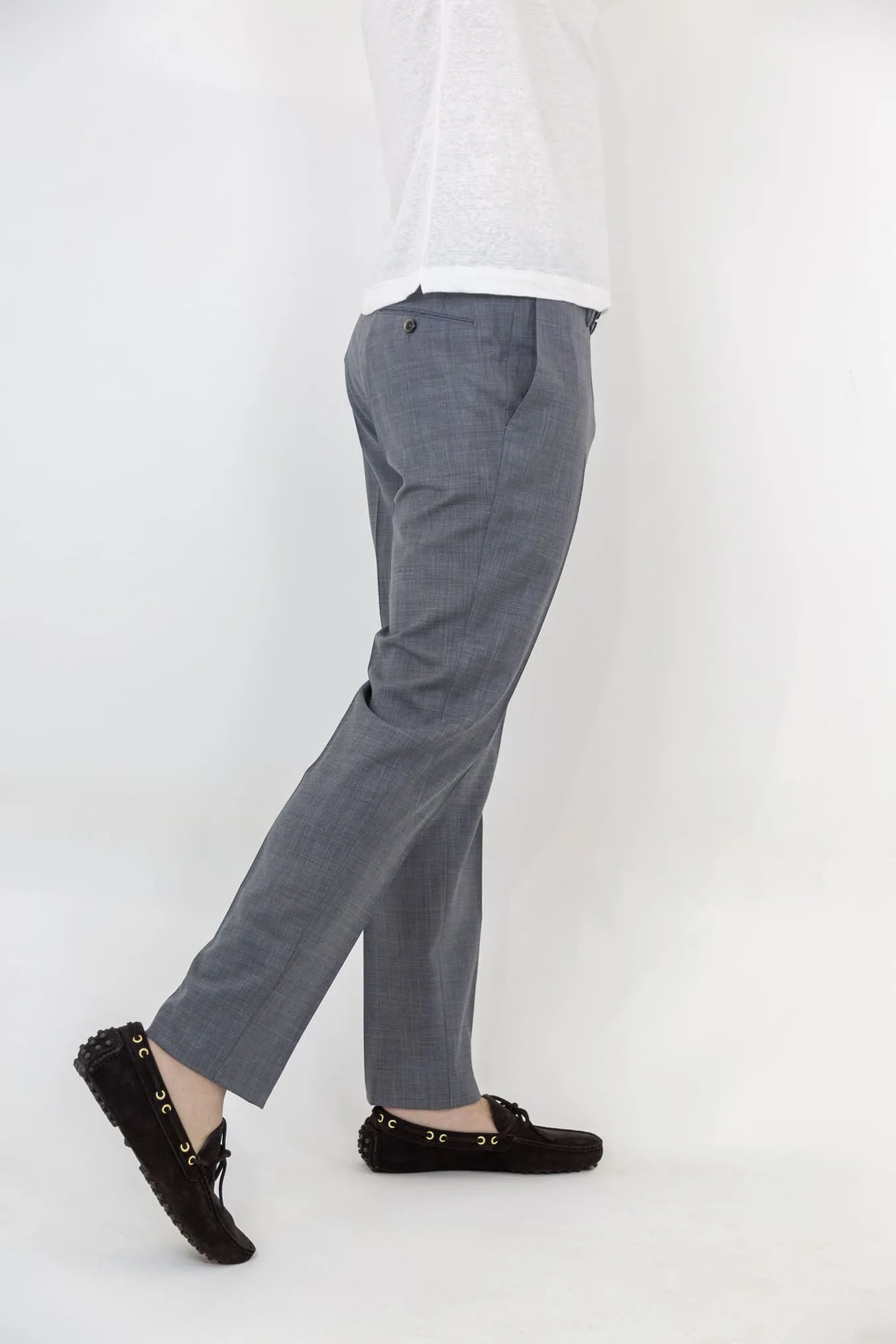 PT Pantaloni Fresco Lana Super 130' s Grigio Chiaro