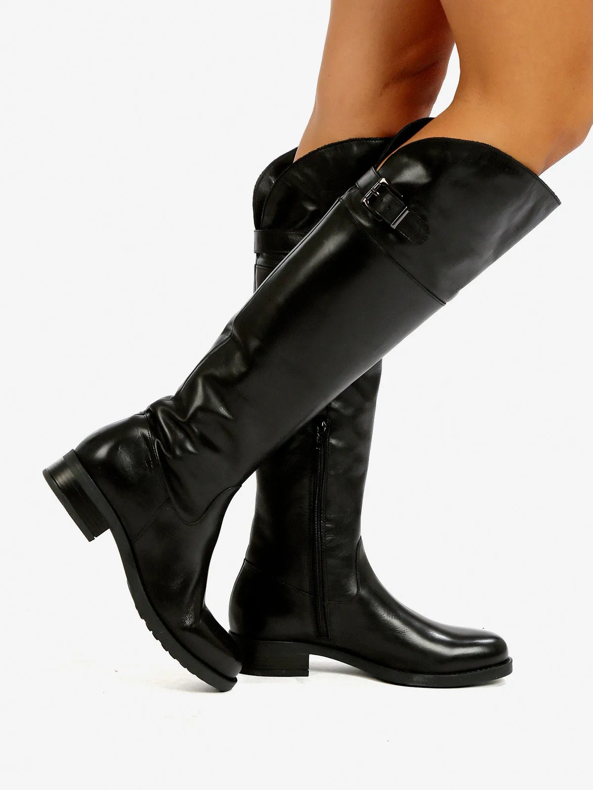 Queen Helena Bottes hautes femme en cuir