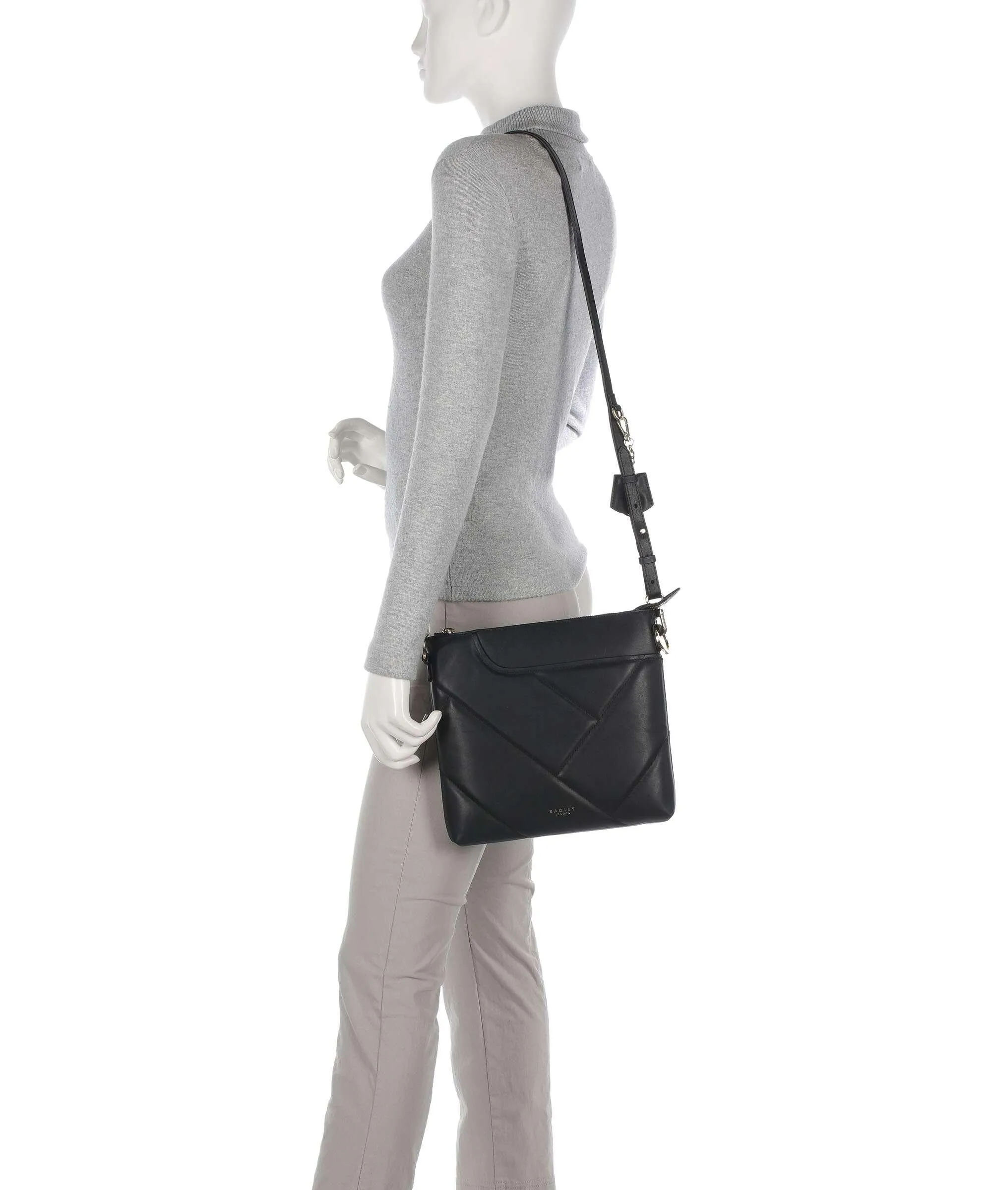 Radley London Pockets Borsa a tracolla morbida pelle bovina nero  
