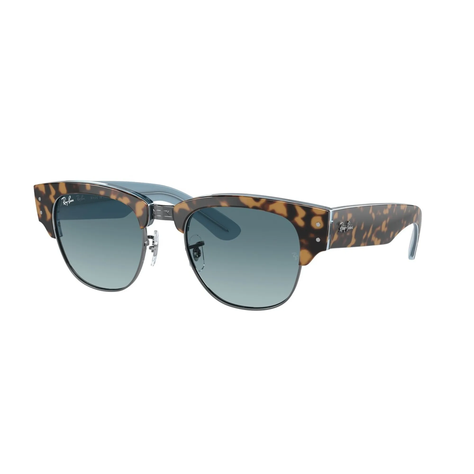   Ray-ban RB 0316S Mega Clubmaster 13163M Avana Su Blu Su Canna Di Fucile | Occhiale Da Sole Unisex 