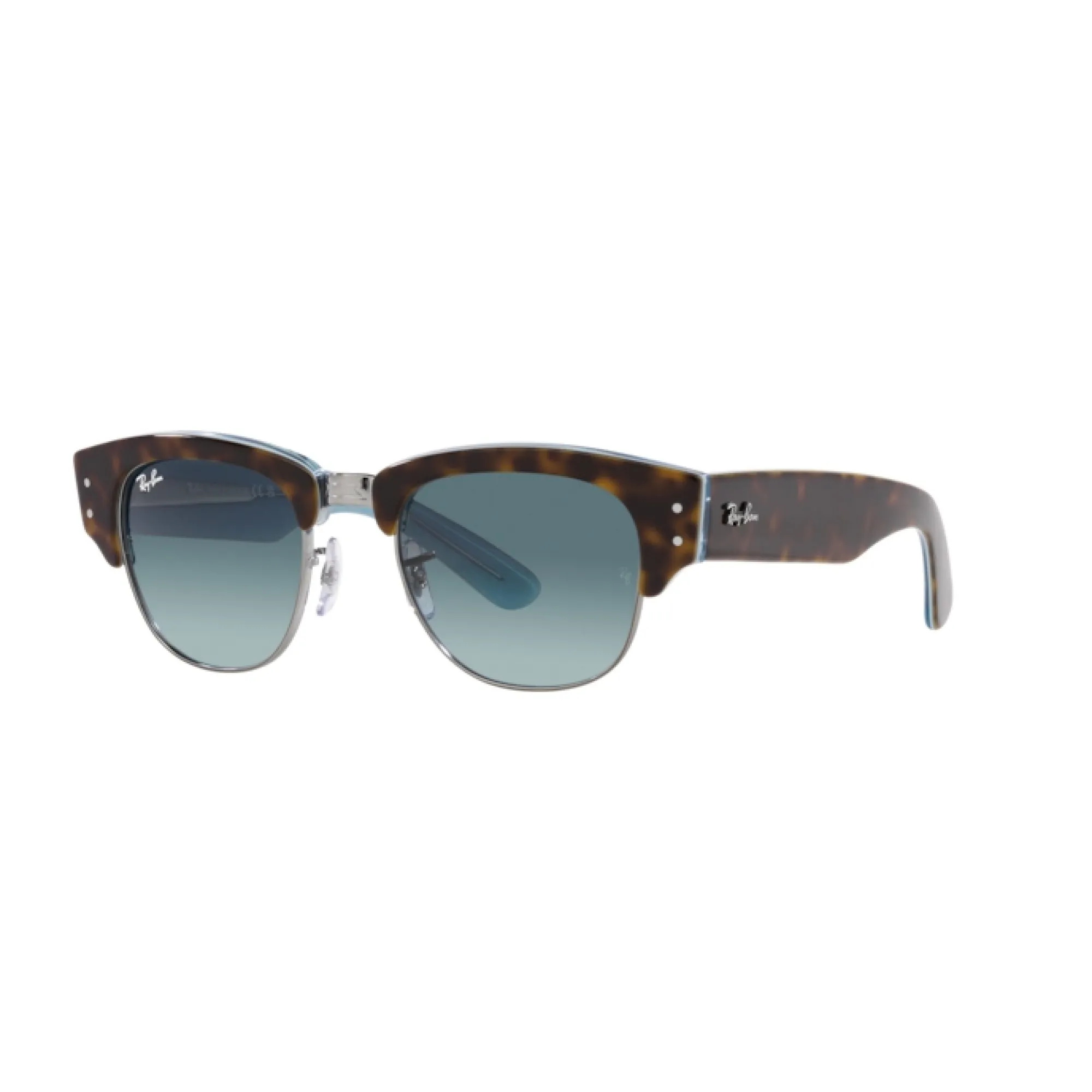  Ray-ban RB 0316S Mega Clubmaster 13163M Avana Su Blu Su Canna Di Fucile | Occhiale Da Sole Unisex 