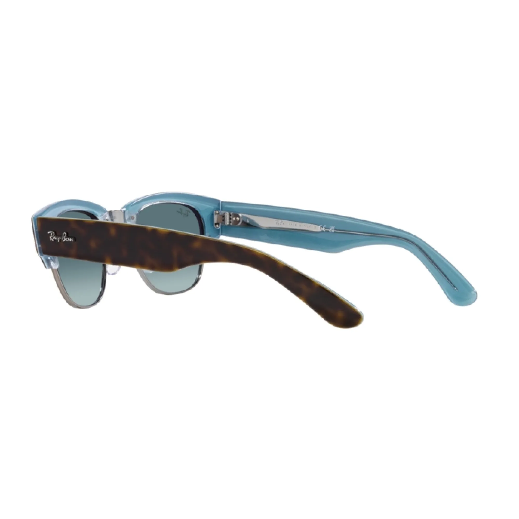   Ray-ban RB 0316S Mega Clubmaster 13163M Avana Su Blu Su Canna Di Fucile | Occhiale Da Sole Unisex 