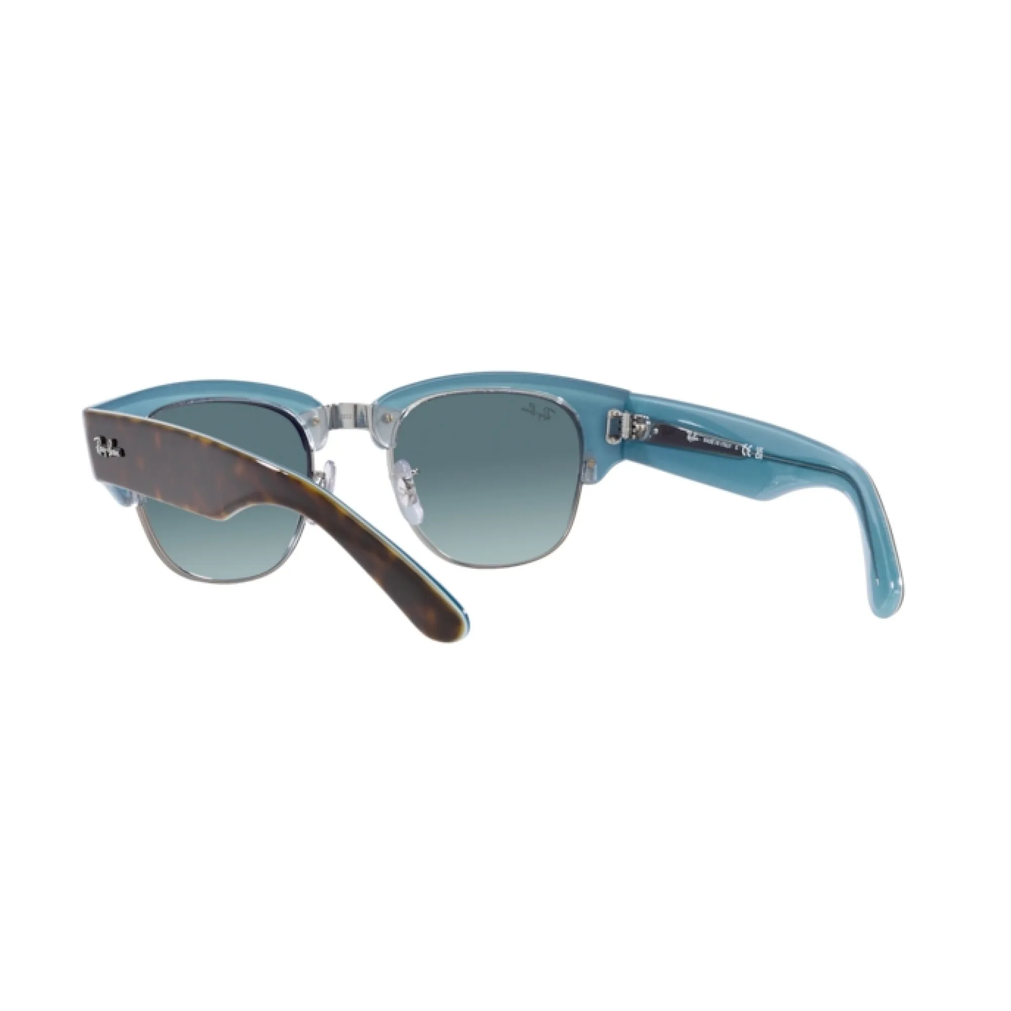   Ray-ban RB 0316S Mega Clubmaster 13163M Avana Su Blu Su Canna Di Fucile | Occhiale Da Sole Unisex 