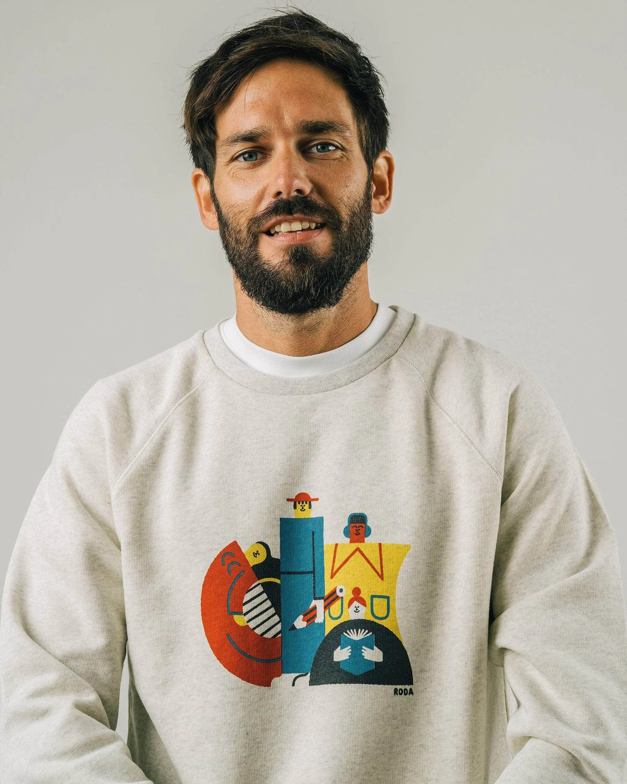 RODA X BRAVA PENCIL SWEATSHIRT - ECRU MELANGE