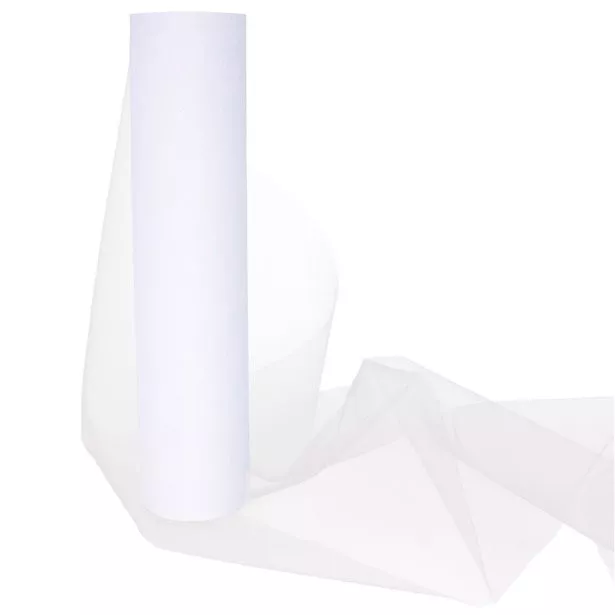 Rotolo tavolo tulle bianco 30cm x 25m