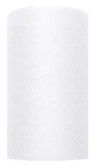 Runner da tavolo in tulle bianco 20 m x 8 cm