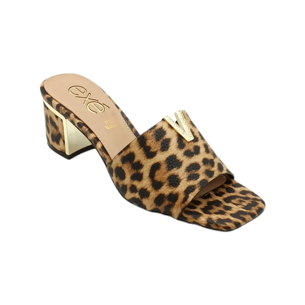 Sabot in ecopelle stampata donna Exe ISABEL-075 BEIGE LEOPARD