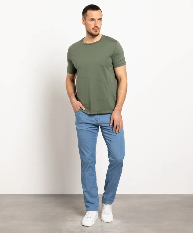Scissor Scriptor Jeans Costantino blu con logo ricamato COSTANTINOT08143267