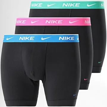 Set di 3 boxer KE1007 Nero Verde Rosa Blu Reale