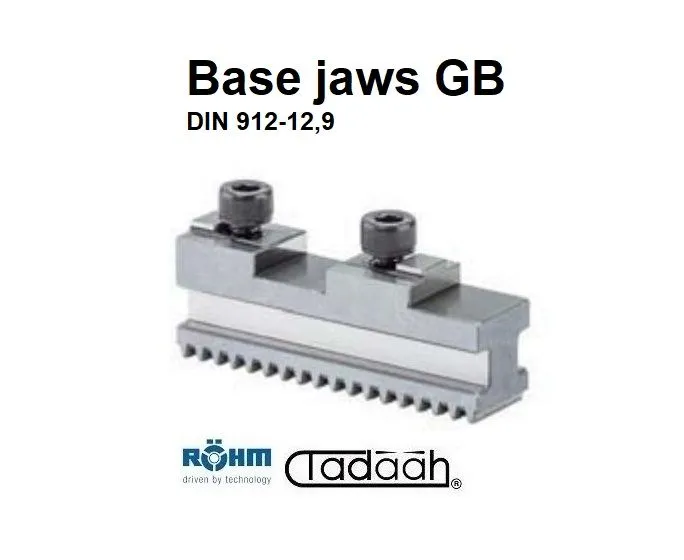 Set di 3 griffe con denti dritti temprati per autocentrante Röhm DURO-A RC