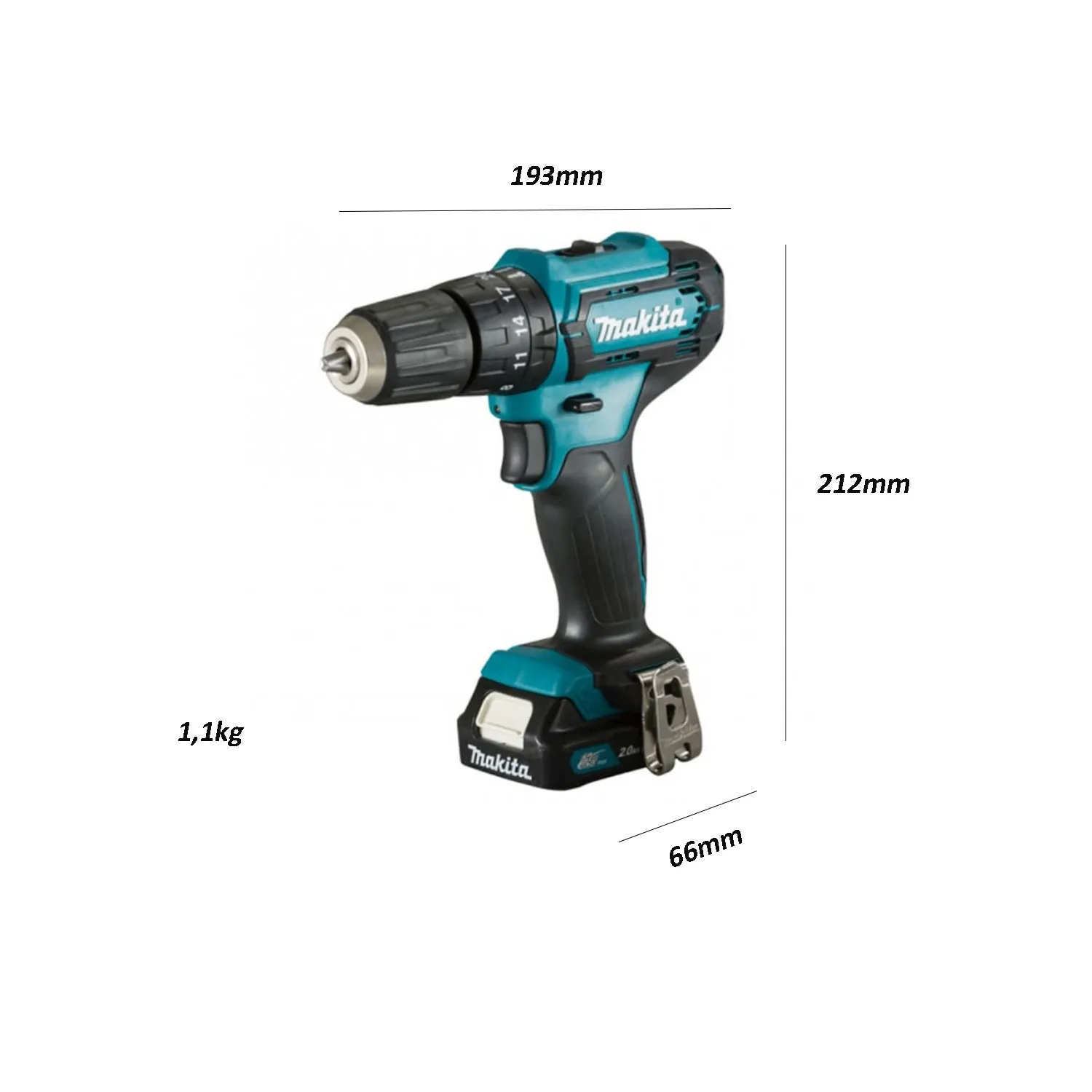 Set Makita Clx228aj+comp 3  macchine compressore + trapano avvitatore + avvitatore a impulsi 12 V + 2 batterie + caricabatteria 