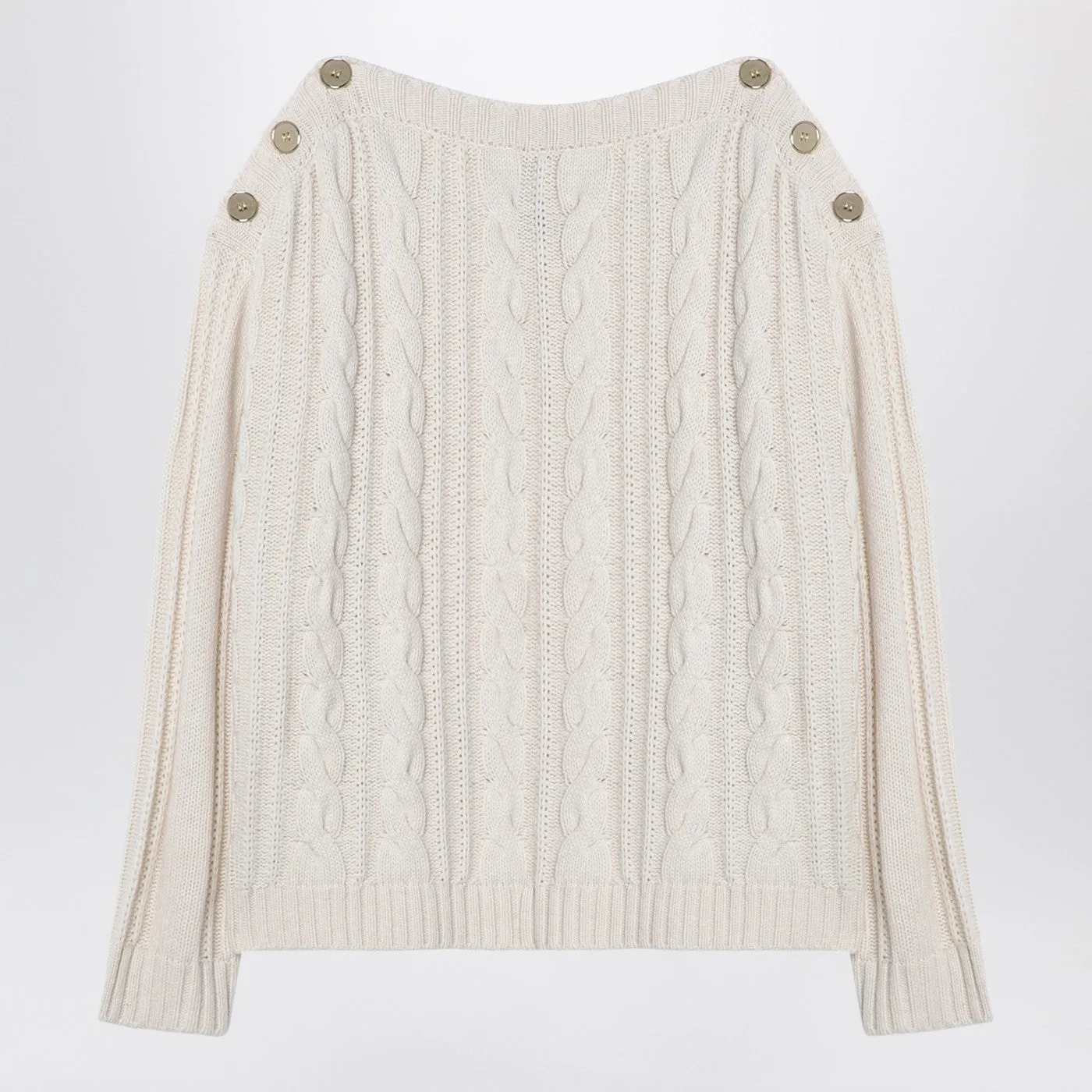 Sezicouture Ivory Micol Cashmere Blend Sweater