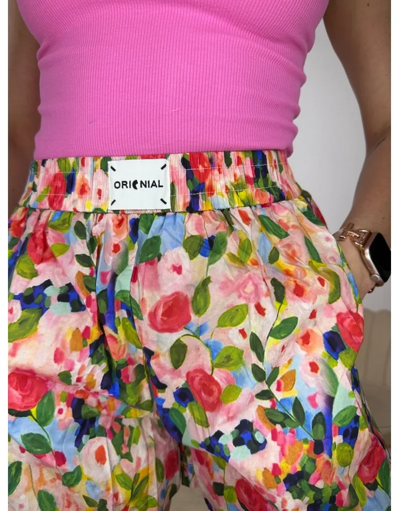SHORT CRAZY FIORI BLU