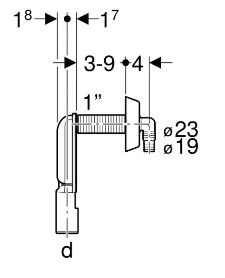 Sifone da Incasso per Apparecchi con Un Allacciamento Uscita Diam.40 Bianco Geberit 152.234.11.1