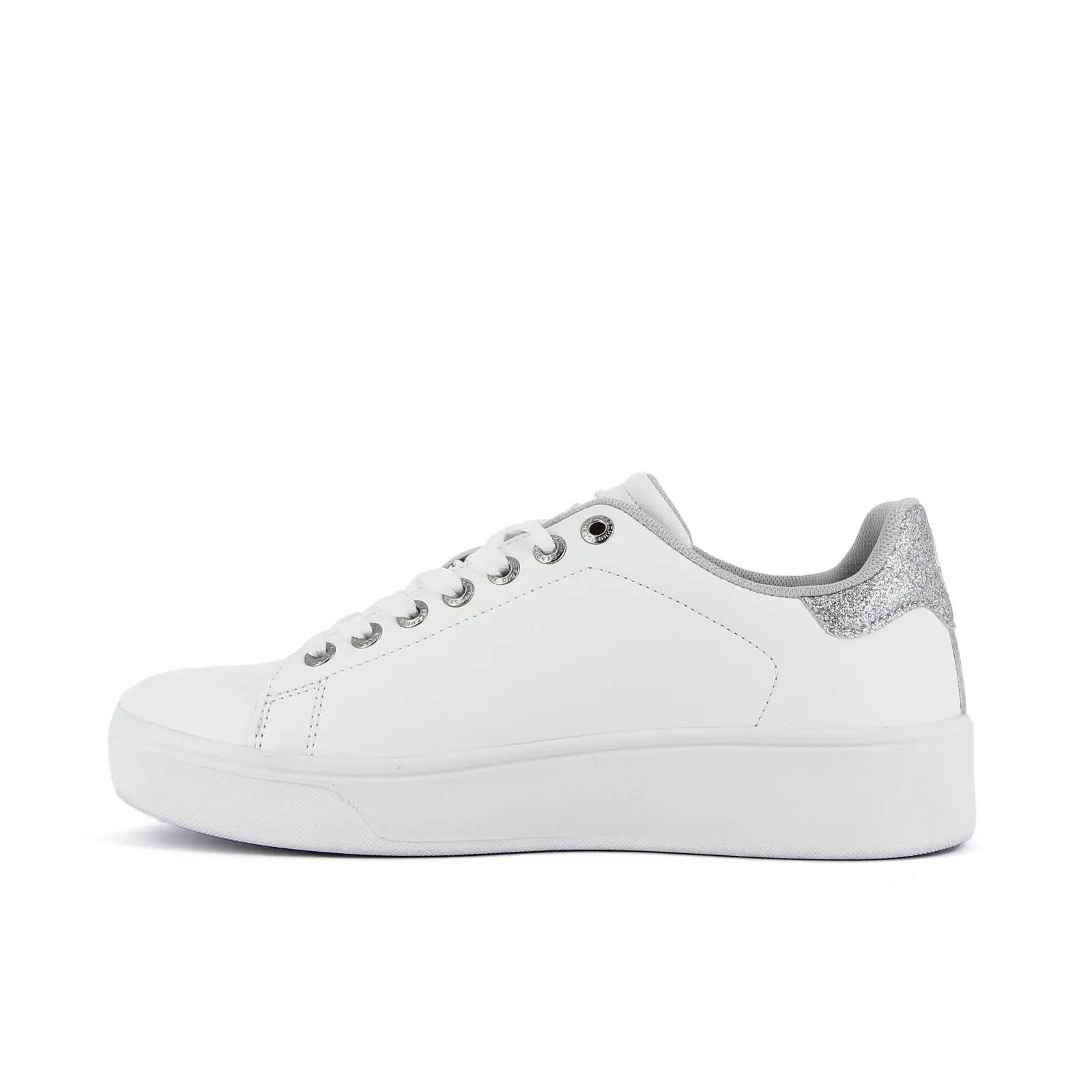 Sneakers platform bianche da donna con logo
