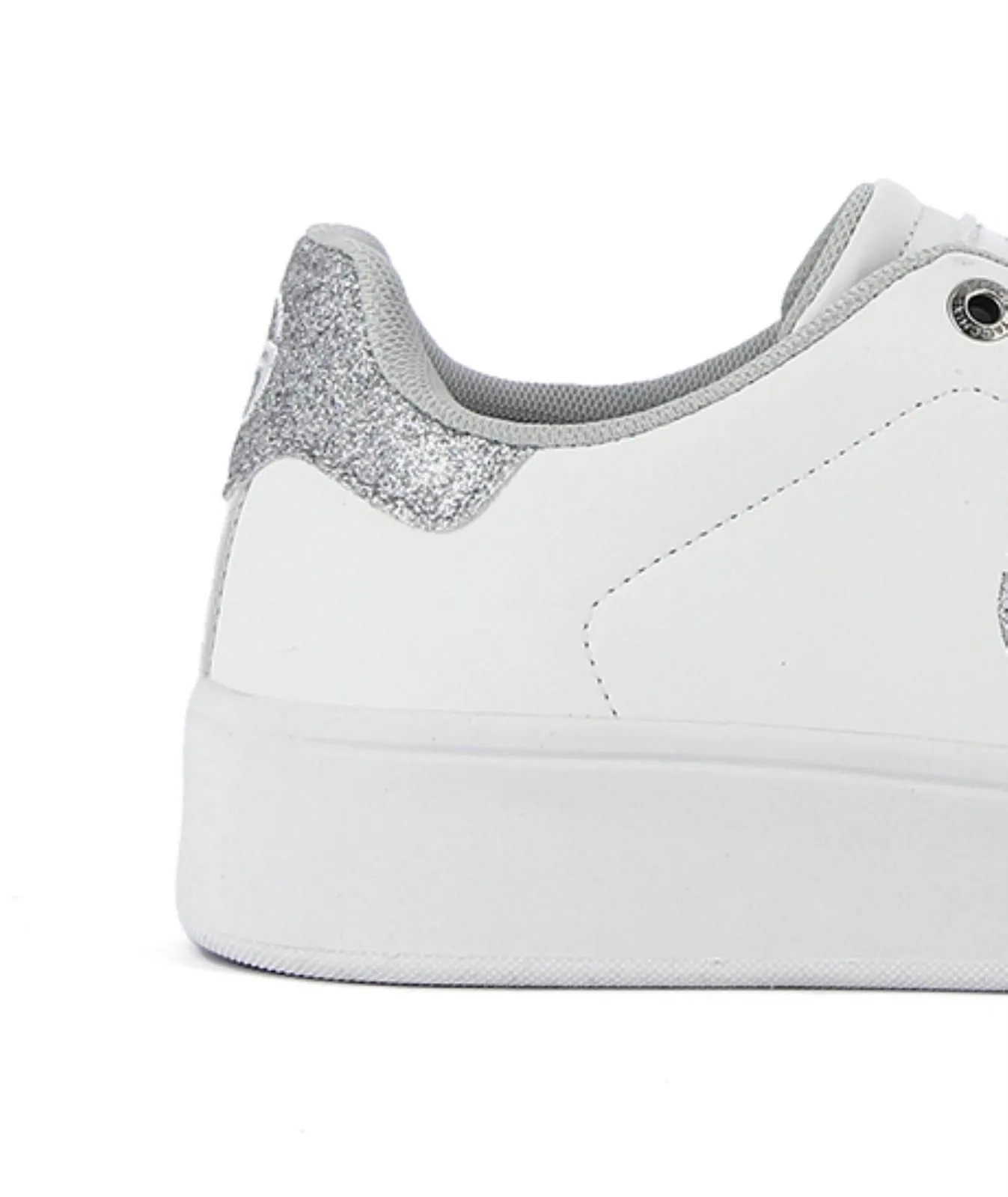 Sneakers platform bianche da donna con logo