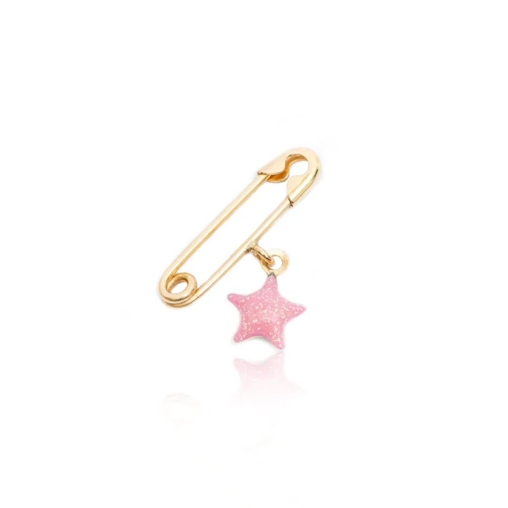 Spillino Neonato Star In Oro Giallo 18kt