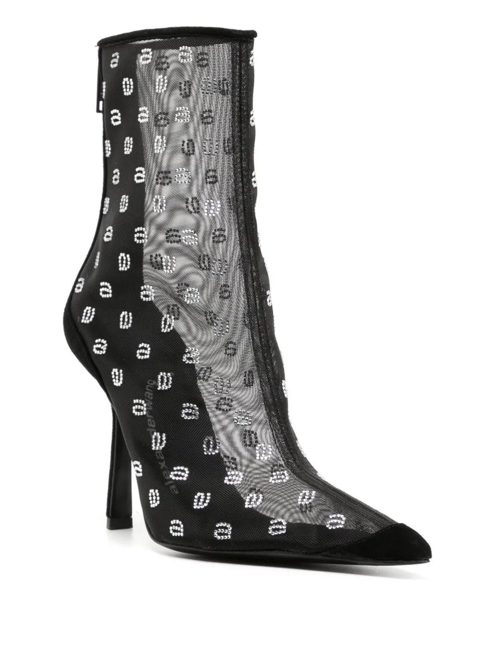 STIVALETTI CON LOGO IN STRASS