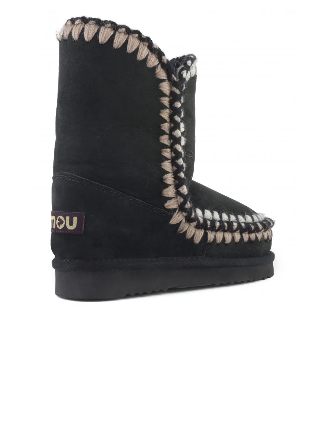 Stivaletto con Ricami Effetto 3D - Nero