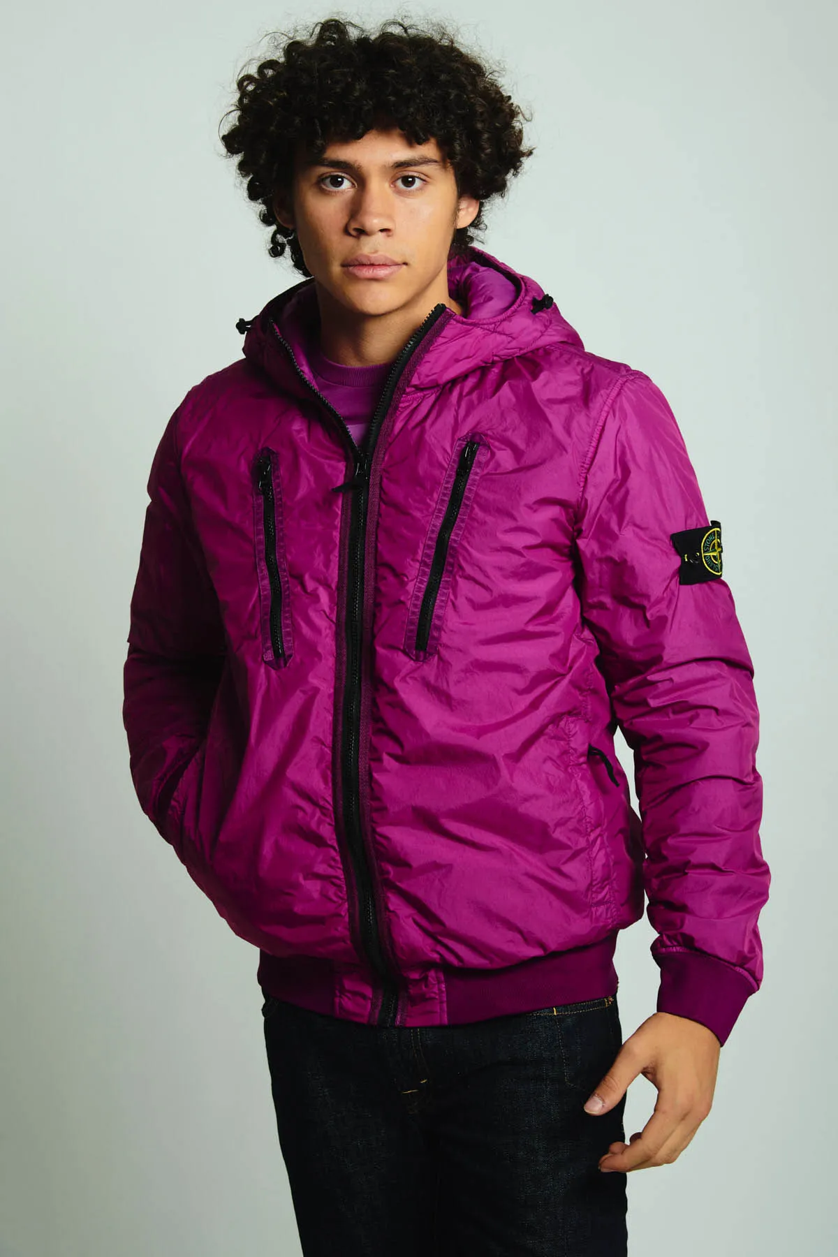 STONE ISLAND Giubbotto in PRIMALOFT con cappuccio