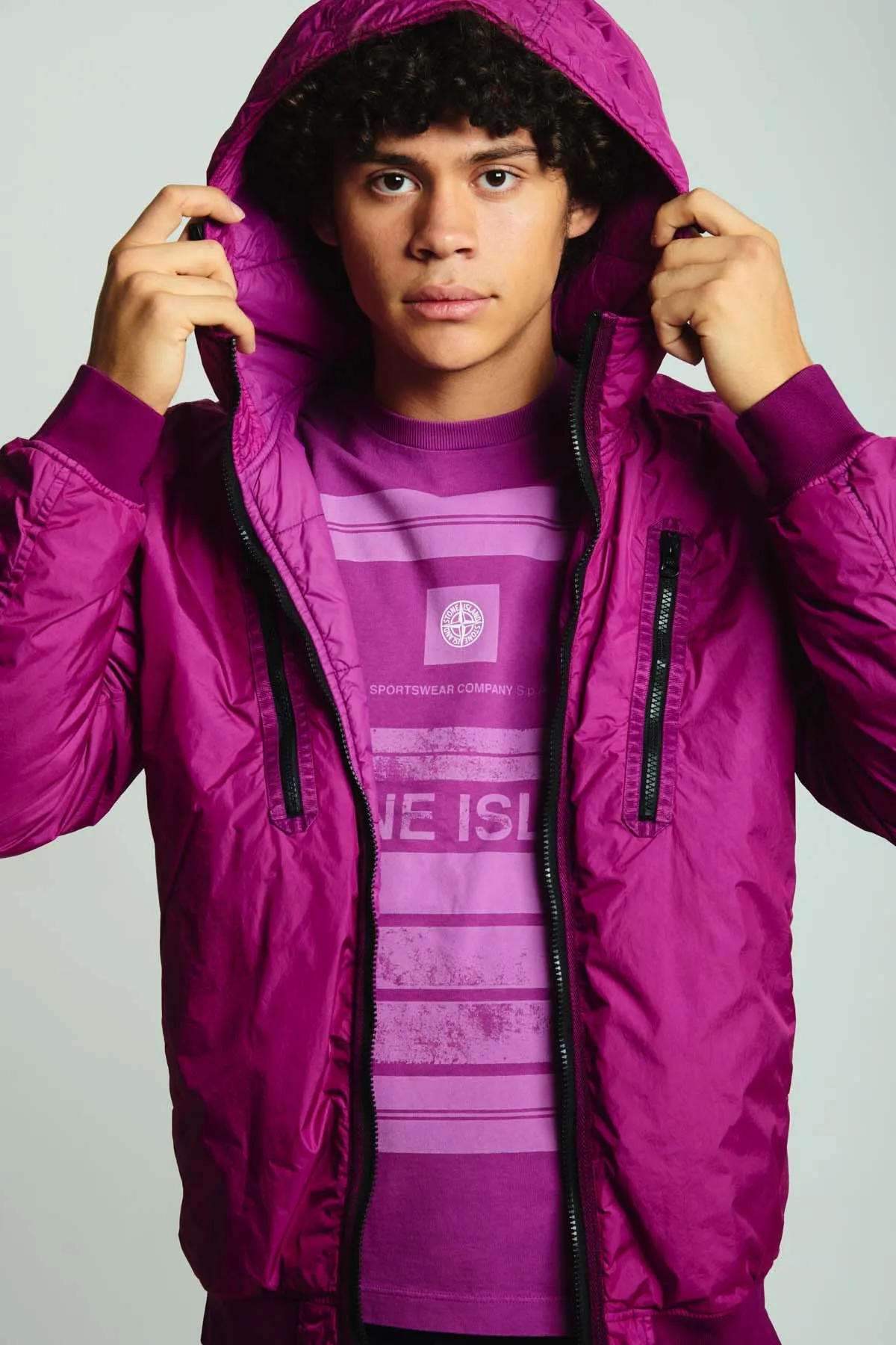 STONE ISLAND Giubbotto in PRIMALOFT con cappuccio