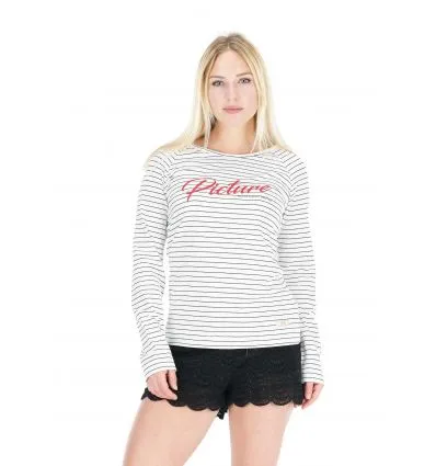 T-Shirt Basement Sailor Ls Picture manica lunga (A Sailor Black) da donna