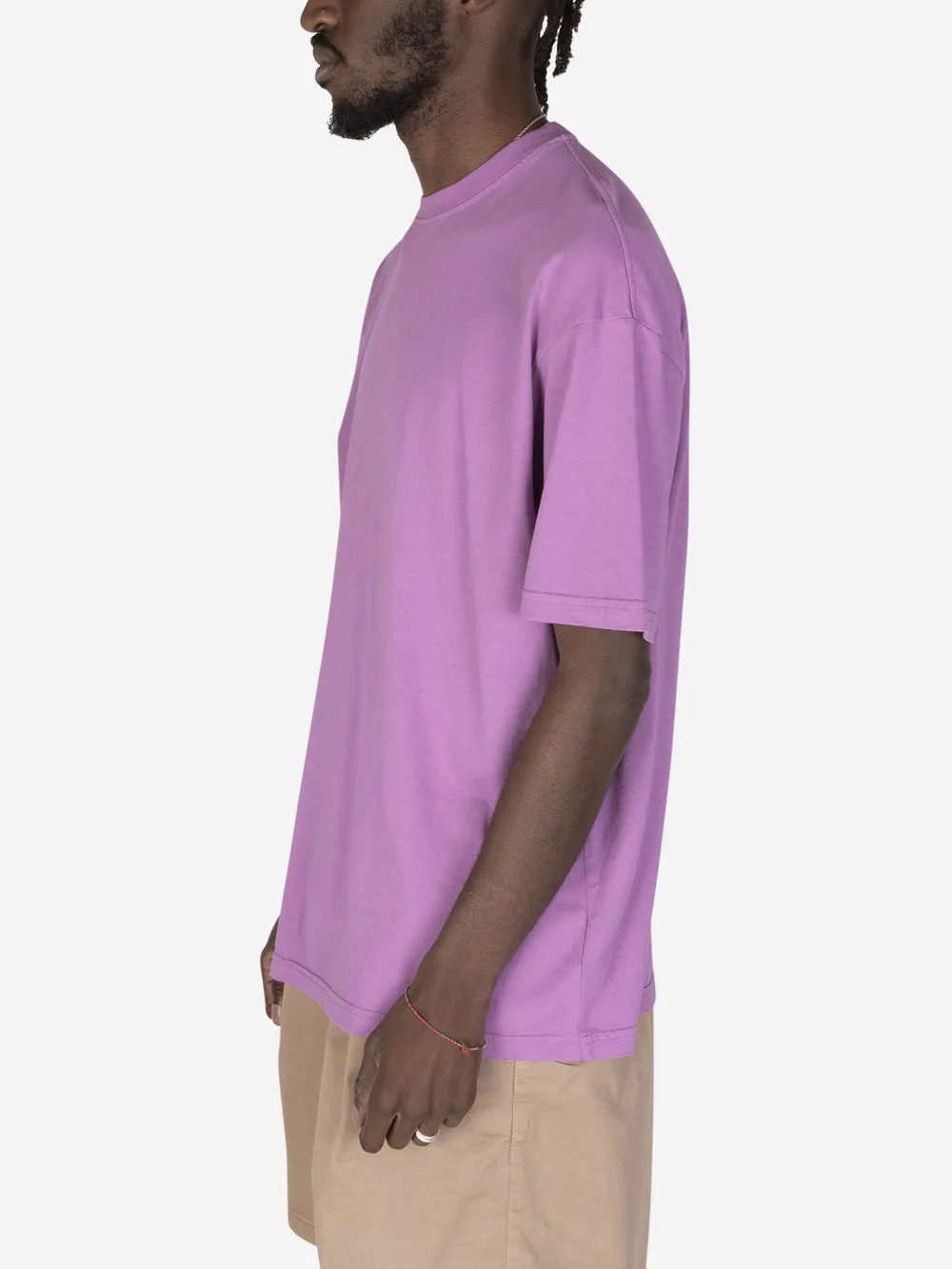 T-shirt girocollo over ciclamino