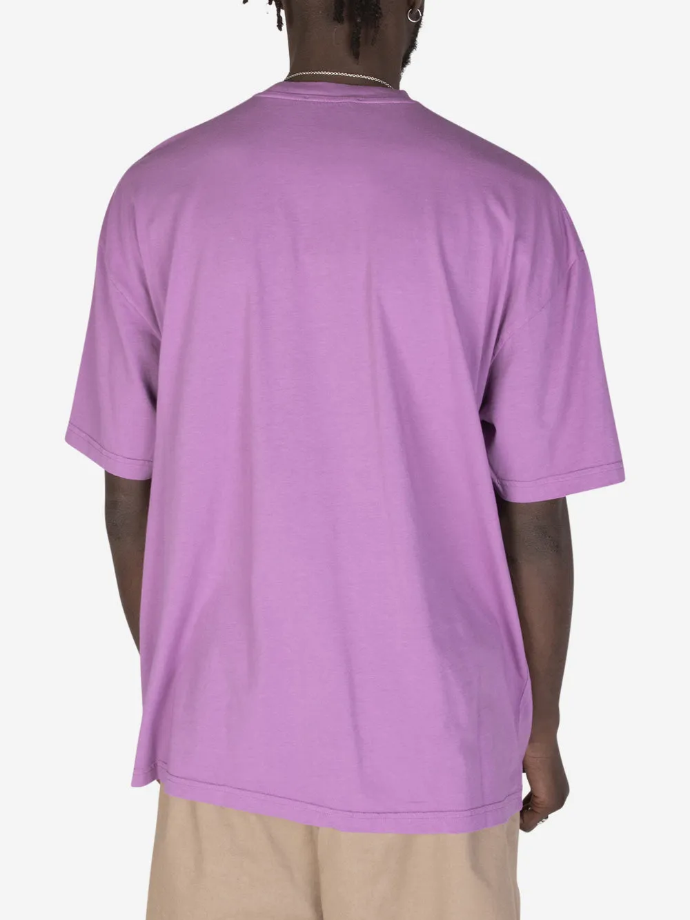 T-shirt girocollo over ciclamino
