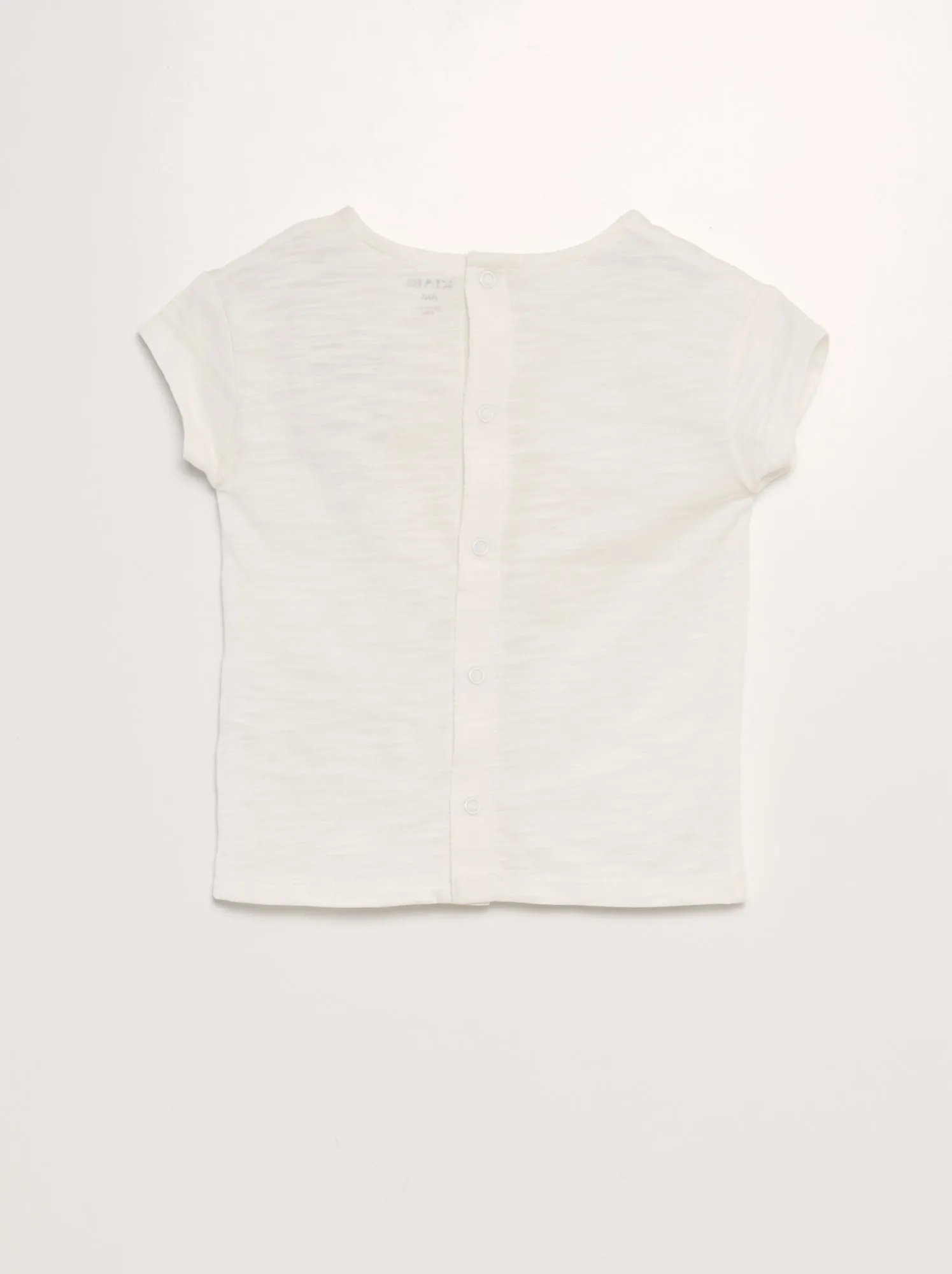 T-shirt in filato moulinée a fiori - BIANCO