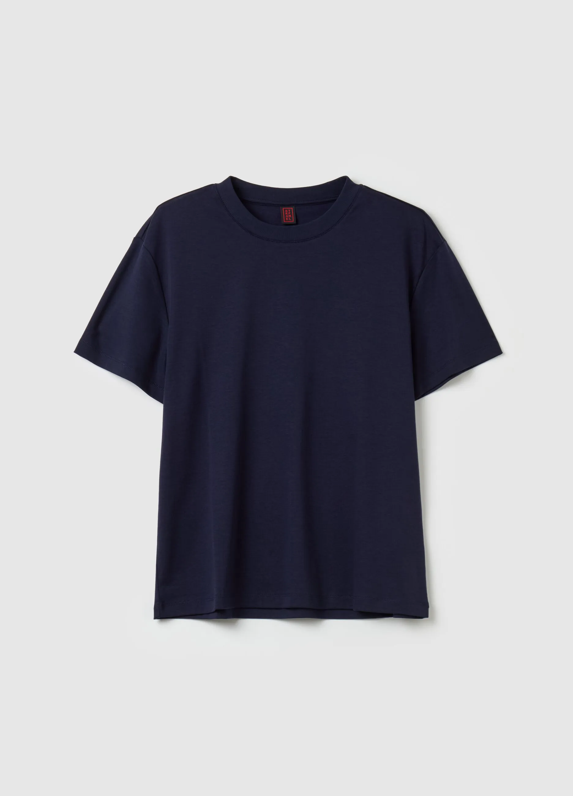 T-shirt in jersey con scollo rotondo