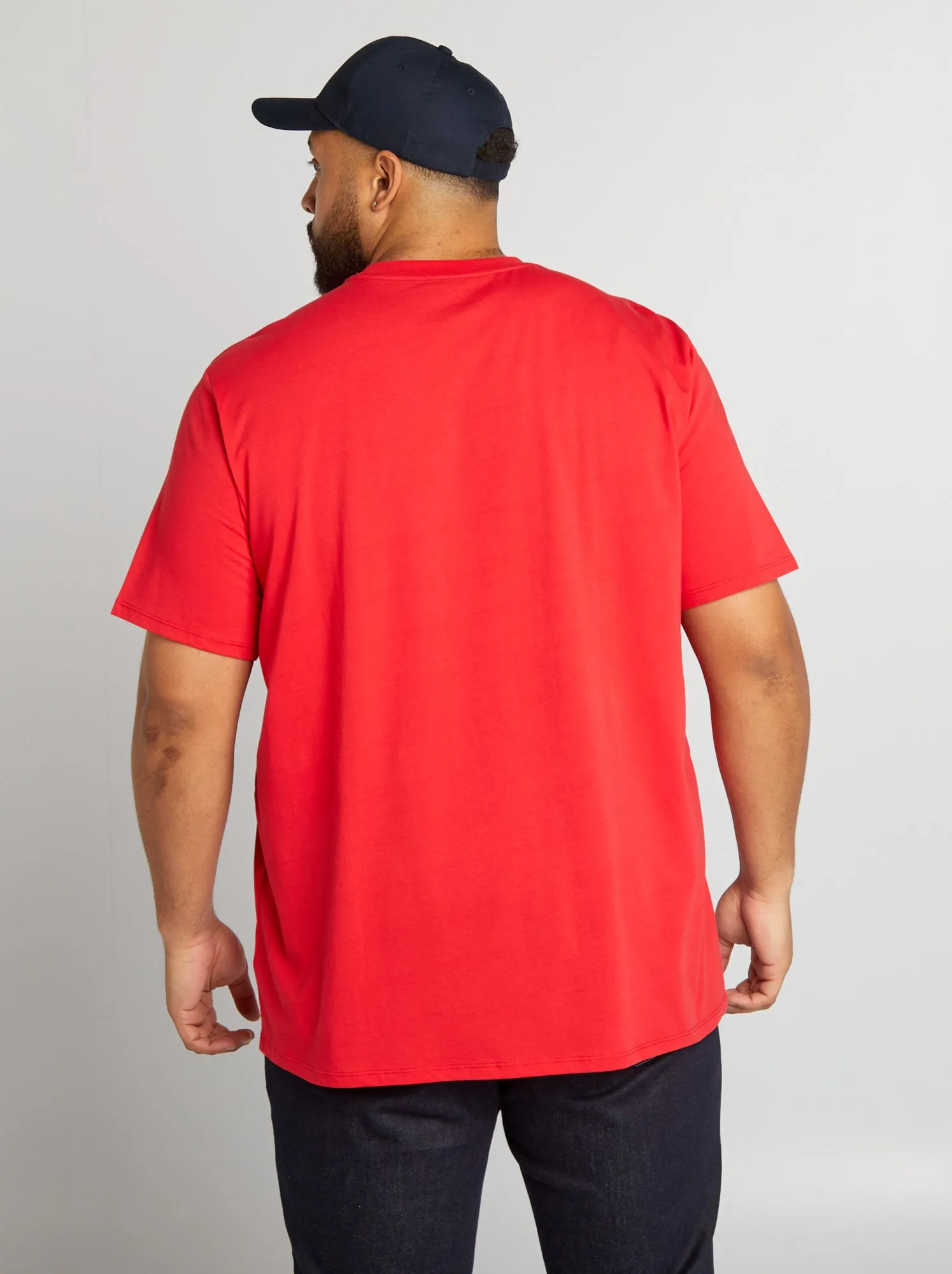T-shirt 'Nirvana' con scollo tondo - ROSSO