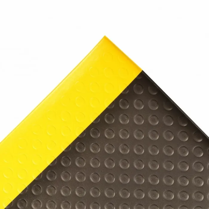 Tappeto antifatica Notrax in Vinile microcellulare, 91cm x 60cm x 12.7mm, col. Nero/Giallo, Antiscivolo