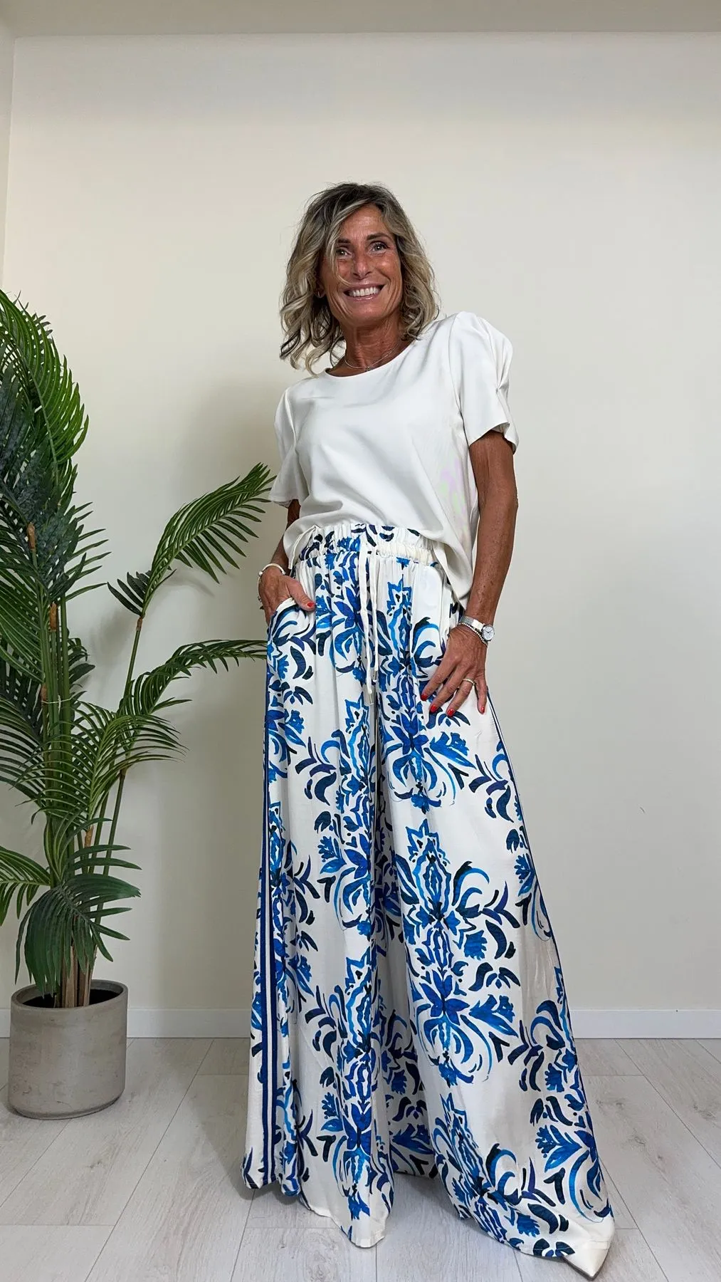 TENSIONE IN - 4P224006 - BLUSA VISCOSA MANICHE TULIPANO